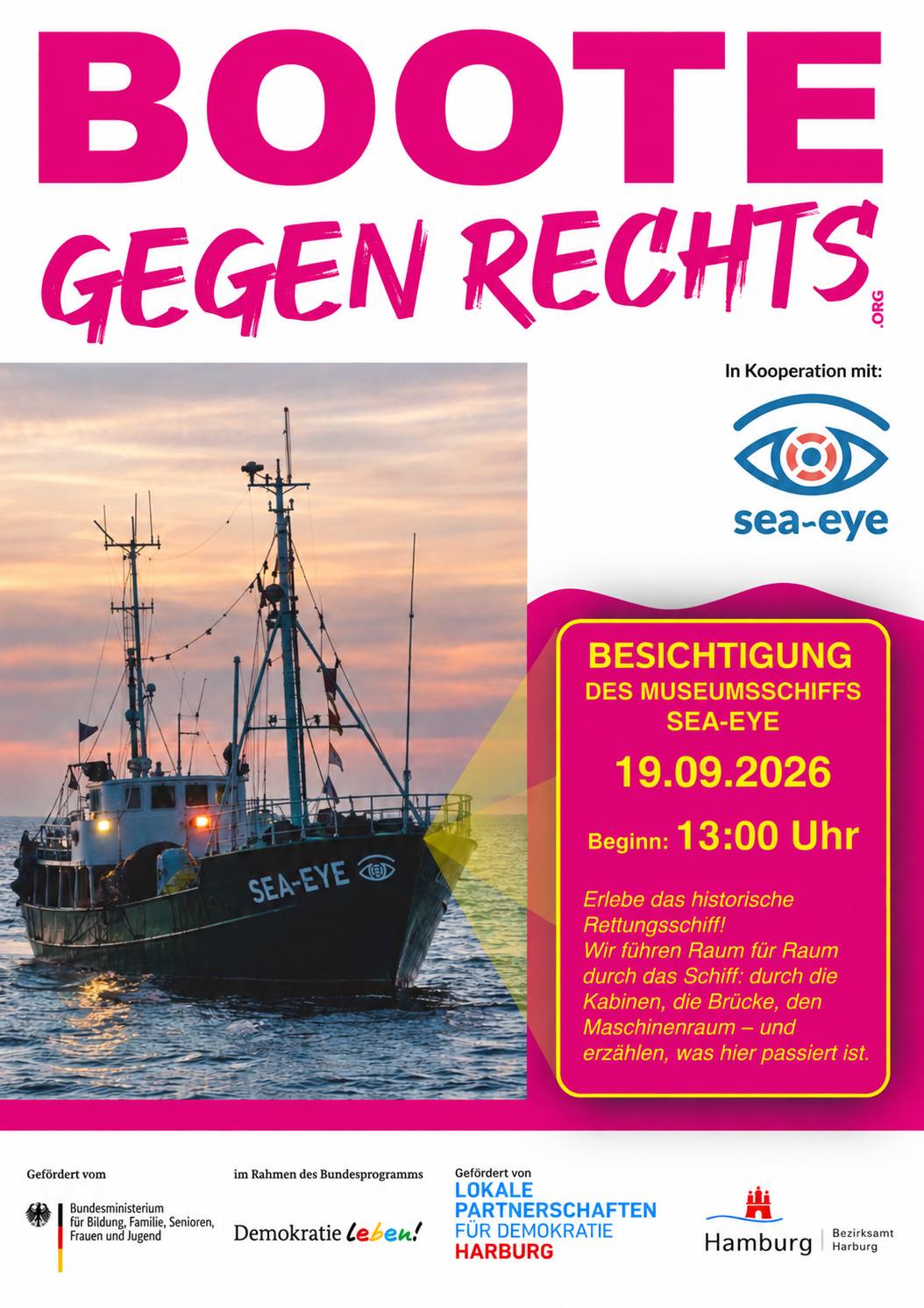 Besichtigung des Museumsschiffs Sea-Eye